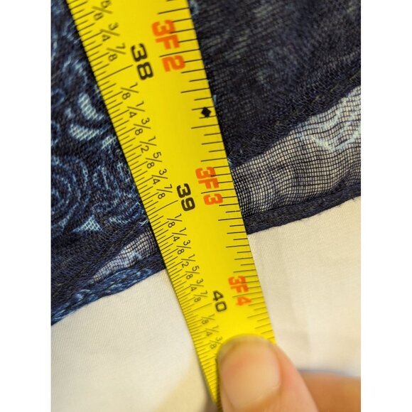 Dio De Los Muertos Sugar Skull Scarf Wrap Pashmina - 39"x70" Blue - Picture 3 of 4